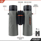 Athlon Optics Neos G2 HD Binoculars 10x42mm Green
