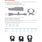 Athlon Optics Armor Picatinny Scope Rings Black 34mm Low