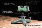 ‎Caldwell The Rock Jr Shooting Bench BR Pivot, Butcher Block top Filled Cast Iron Tan
