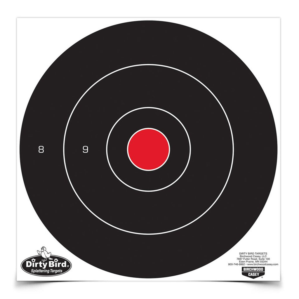 Birchwood Casey Dirty Bird Bullseye Target 12" Pack of 12