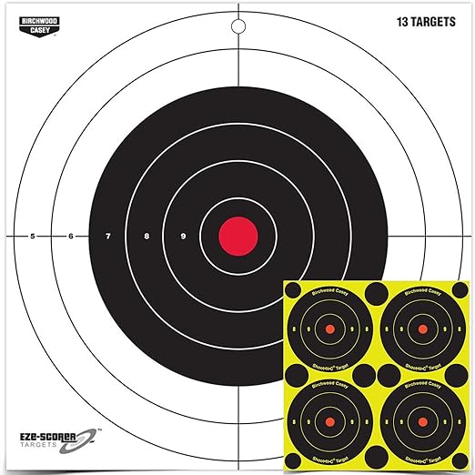 Birchwood Casey EZE-Scorer Bullseye Target 12" Pack of 13