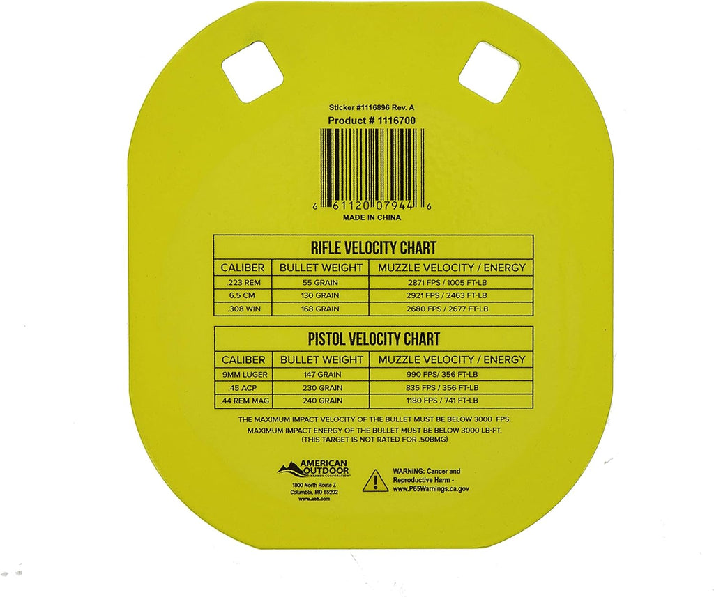 ‎Caldwell AR500 Gong Steel Target 5" 3/8" Thick