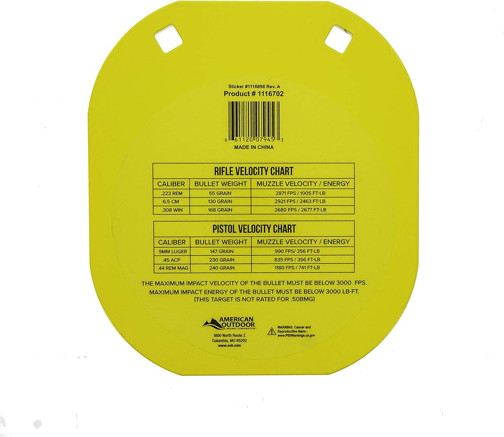 ‎Caldwell AR500 Gong Steel Target 9.1 x 8" 3/8" Thick
