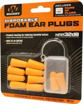 Walker's Foam Ear Plugs (NRR 30dB) Orange Pack of 10