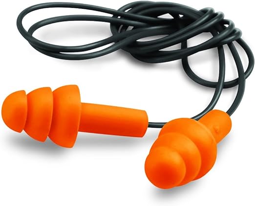 Walker's Corded Foam Ear Plugs (NRR 25dB) Orange Pack of 2