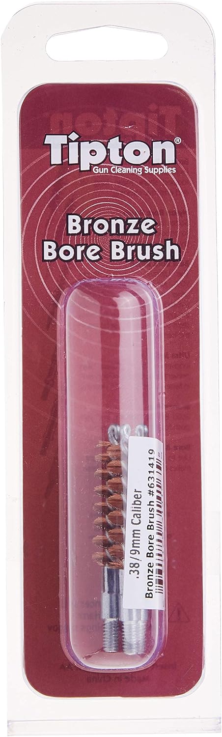 Tipton Handgun Bore Brush Bronze 35 Caliber;38 Caliber;9mm 8-32 Thread Pack of 3