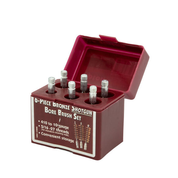Tipton 6-Piece Shotgun Bore Brush Set Bronze 410 Bore - 10 Gauge 5/16"-27 Thread