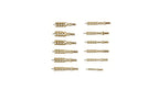 Tipton 13-Piece Cleaning Jag Set Brass 17 - 45 Caliber 8-32 Thread (17 Caliber has 5-40 Thread)