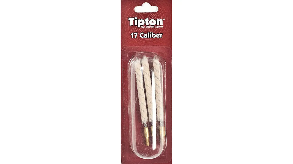 Tipton Rifle Bore Cleaning Mop Cotton 17 - 20 Caliber 8-32 Thread Pack of 3