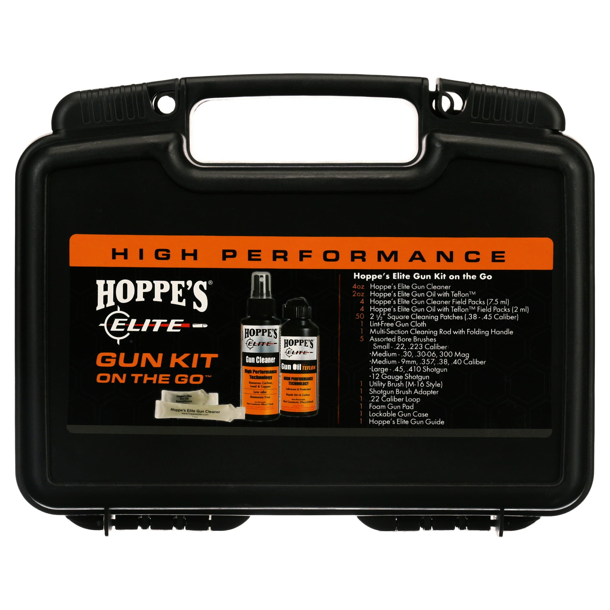 Hoppe's Elite Gun Care On The Go Cleaning Kit 22 - 45 Caliber 12 Gauge