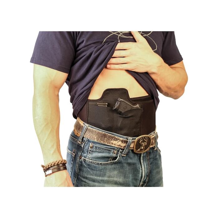 ‎Caldwell Tac Ops Belly Band Holster Ambidextrous Most Subcompact and Compact Pistols and Small Frame Revolvers Nylon Black