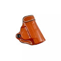 DeSantis Criss Cross Cross Draw Holster Right Hand Springfield Hellcat Micro-Compact 3" Cowhide Leather Tan
