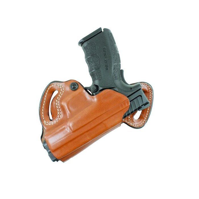 DeSantis S.O.B. (Small of Back) Holster Right Hand Springfield XD9, Springfield 40 Leather Tan