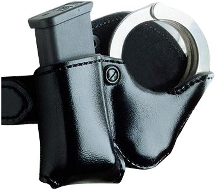 DeSantis Double Play Cuff and Magazine Pouch Leather Black