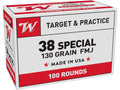 Winchester Ammunition 38 Special 130 Grain Full Metal Jacket 100 Count