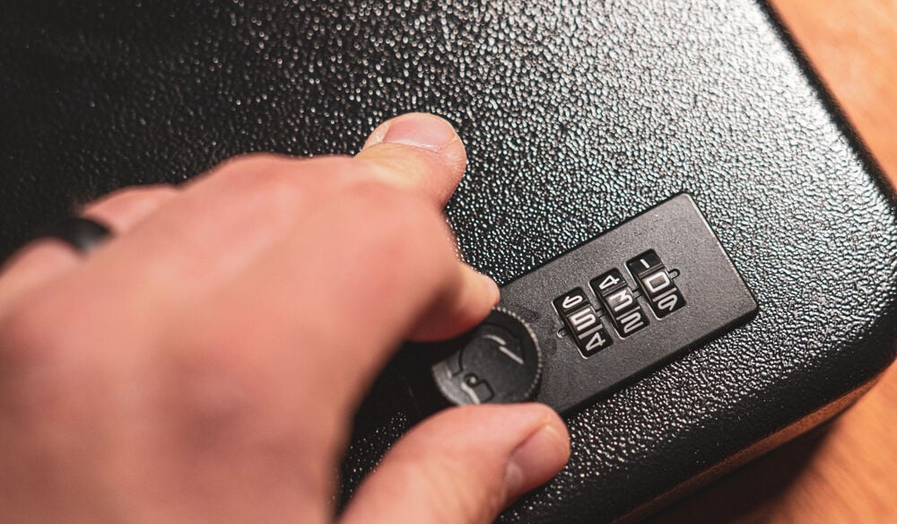 Lockdown Large Handgun Safe Combination Lock Black