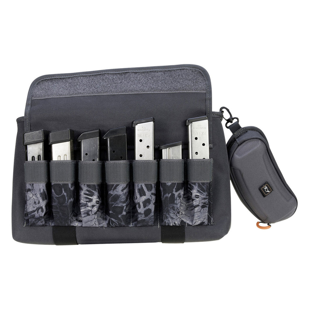 GPS Double Pistol Range Bag with Shooting Glasses Case Nylon Pyrm1 Blackout