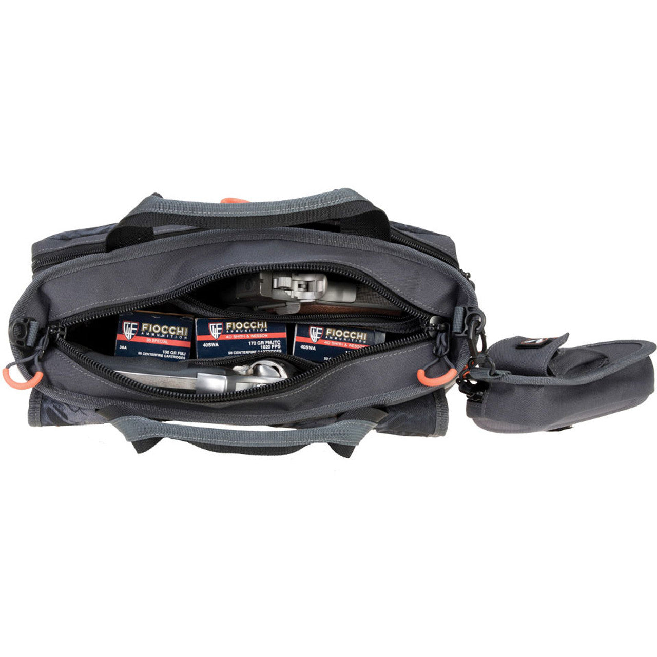 GPS Double Pistol Range Bag with Shooting Glasses Case Nylon Pyrm1 Blackout