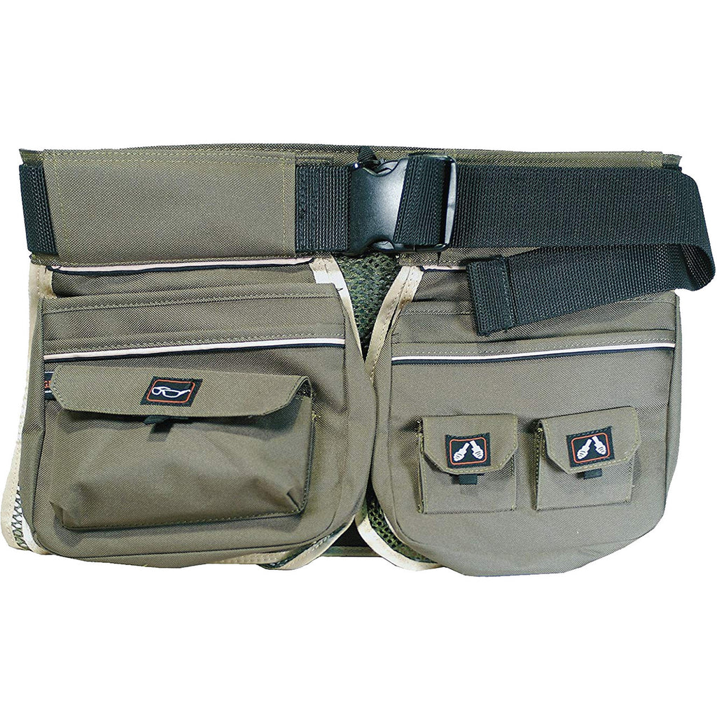 GPS Mesh Half Shooting Vest with Back Pouch Rifle Green and Olive