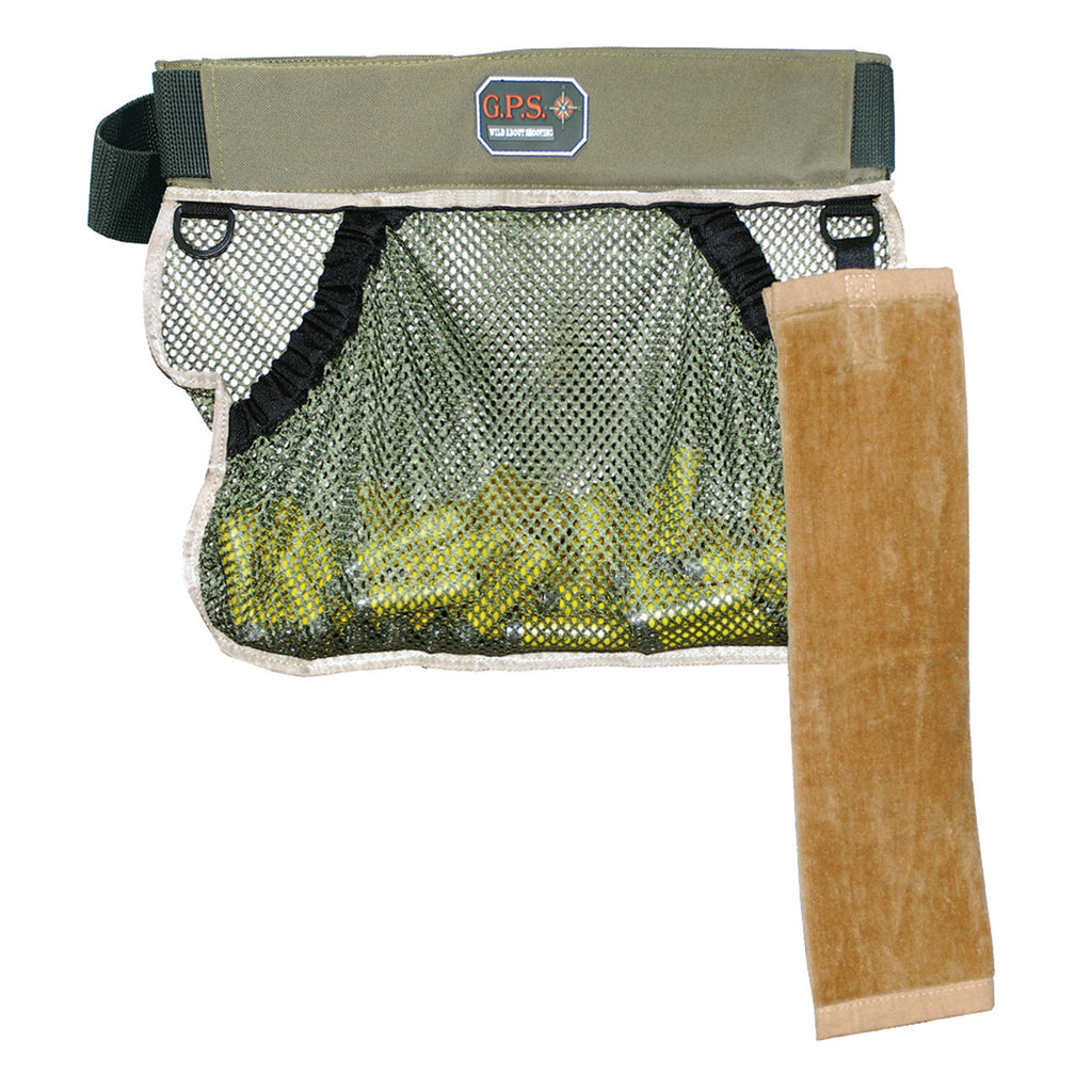 GPS Mesh Half Shooting Vest with Back Pouch Rifle Green and Olive