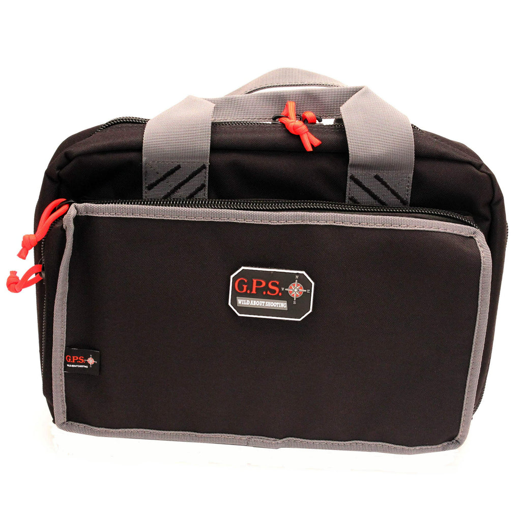 GPS Quad Pistol Range Bag with Mag Storage and Dump Cups Nylon Black
