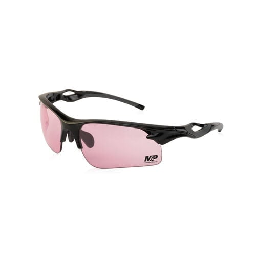 Smith & Wesson Harrier Shooting Glasses with Interchangeable Lenses Black Frame Smoke Mirror; Clear Mirror; Vermillion; Amber Lens