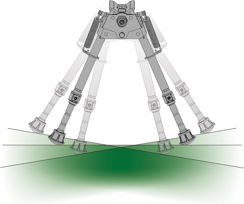‎Caldwell XLA Pivot Bipod 6"  - 9" ‎Aluminum Black