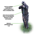 Primos Pole Cat Tall Monopod Shooting Stick 25"  - 62" ‎Aluminum Black