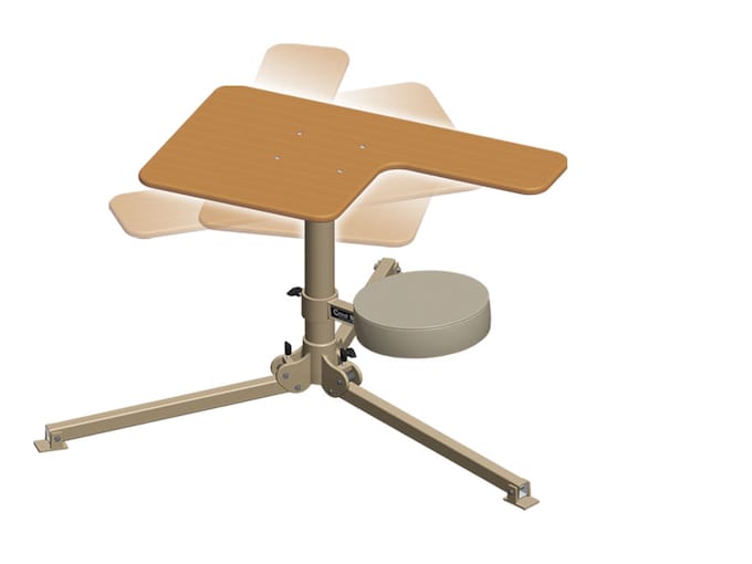 Caldwell BR Pivot Shooting Bench with Butcher Block Top