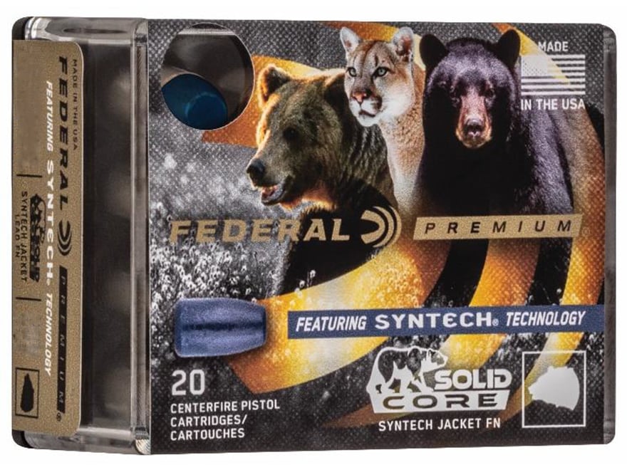 Federal Ammunition 357 Magnum 180 Grain Flat Nose Solid 20 Count