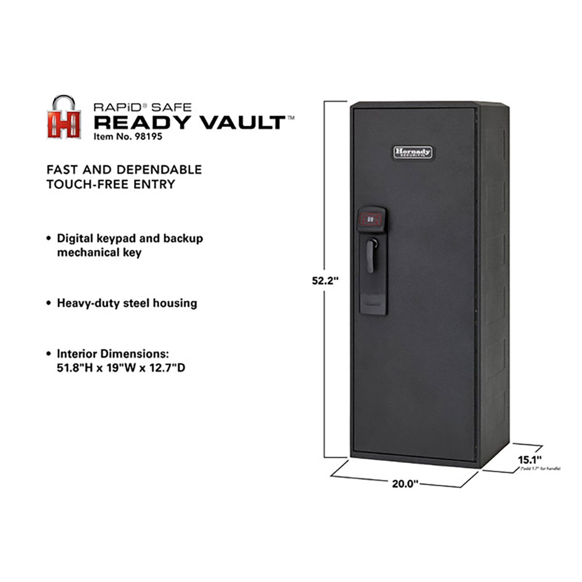 Hornady RAPiD Safe Ready Vault RFID Gun Safe with WiFi
