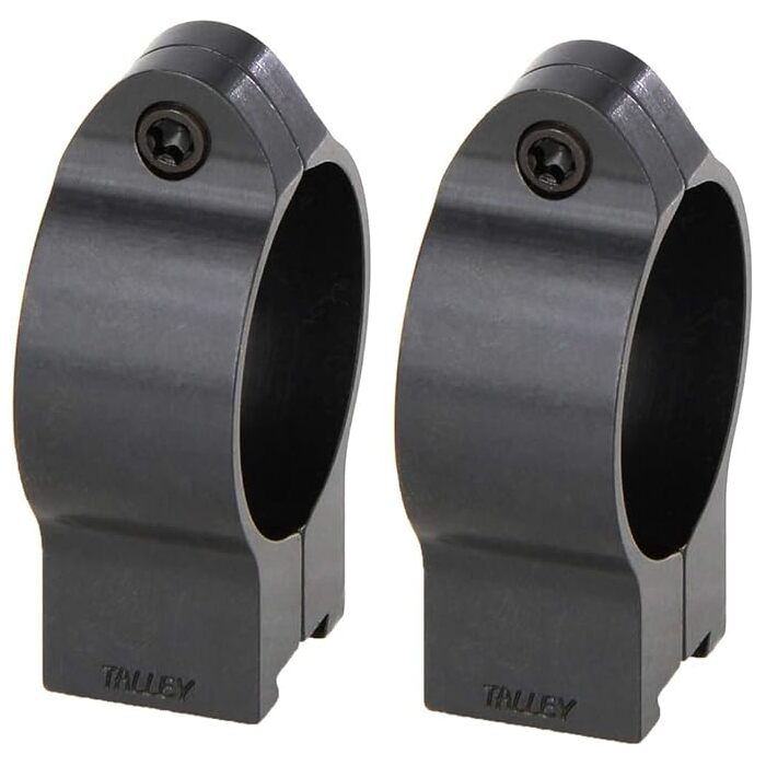Talley Fixed Rimfire Dovetail Receiver Scope Rings 30mm High Height CZ 452 European, 455, 457, 512, 513 Black Anodized
