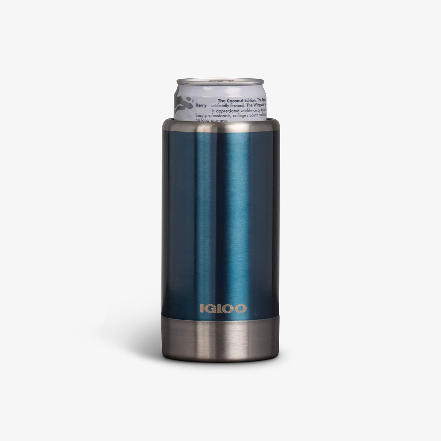 Igloo Coolmate Slim 12 Ounce Can Cooler Modern Blue