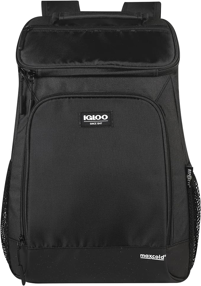 Igloo Maxcold Evergreen 24 Can Backpack Cooler Black