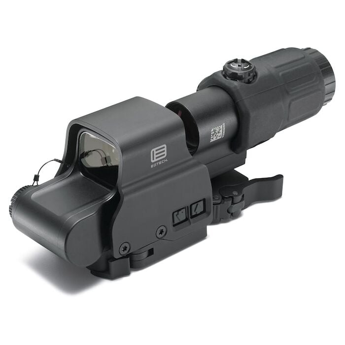 EOTech HHS II STS 3X Magnifier with Switch to Side QD Mount 68 MOA Circle with (2) 1 MOA Dots Reticle Matte Black
