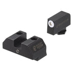 Night Fision Accur8 Student of the Gun Night Sight Set Glock 42/43/43x White Front One-Dot Rear Black Nitride