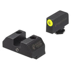 Night Fision Accur8 Student of the Gun Night Sight Set Glock 42/43/43x Yellow Front One-Dot Rear Black Nitride