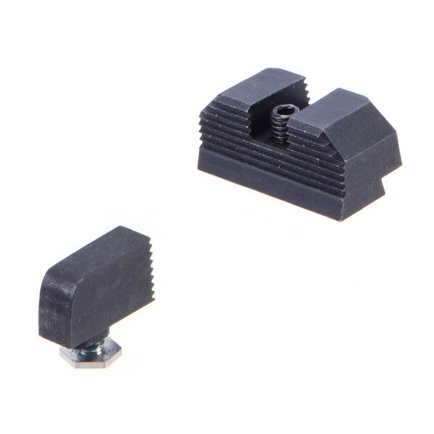 Night Fision Cost Ludus Night Sight Set Glock 42/43/43x Orange Front Horizontal Tritium Bar Rear Black Nitride