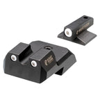 Night Fision Night Sight Set 1911 White Front U Notch White Rear Rings Black Nitride