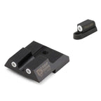 Night Fision Night Sight Set CZ P-07/P-09 White Front U Notch White Rear Rings Black Nitride