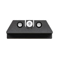 Night Fision Night Sight Set CZ P-07/P-09 White Front U Notch White Rear Rings Black Nitride