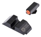 Night Fision Night Sight Set Glock 17/19/34 Orange Front U Notch Blank Rear Black Nitride