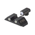 Night Fision Night Sight Set Glock 17/19/34 White Front U Notch White Rear Rings Black Nitride