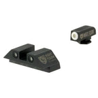 Night Fision Night Sight Set Glock 17/19/34 White Front White Rear Rings Black Nitride