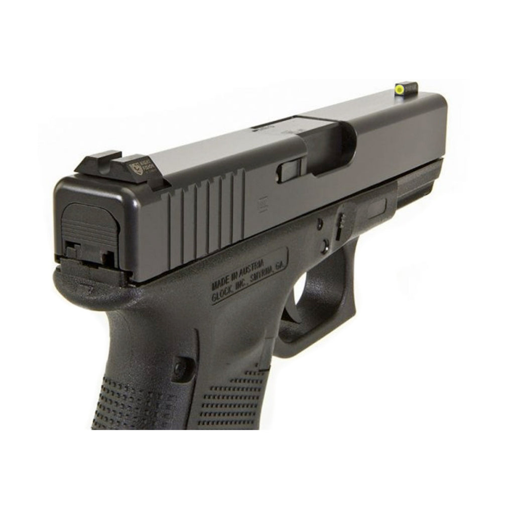 Night Fision Night Sight Set Glock 17/19/34 Yellow Front U Notch Blank Rear Black Nitride