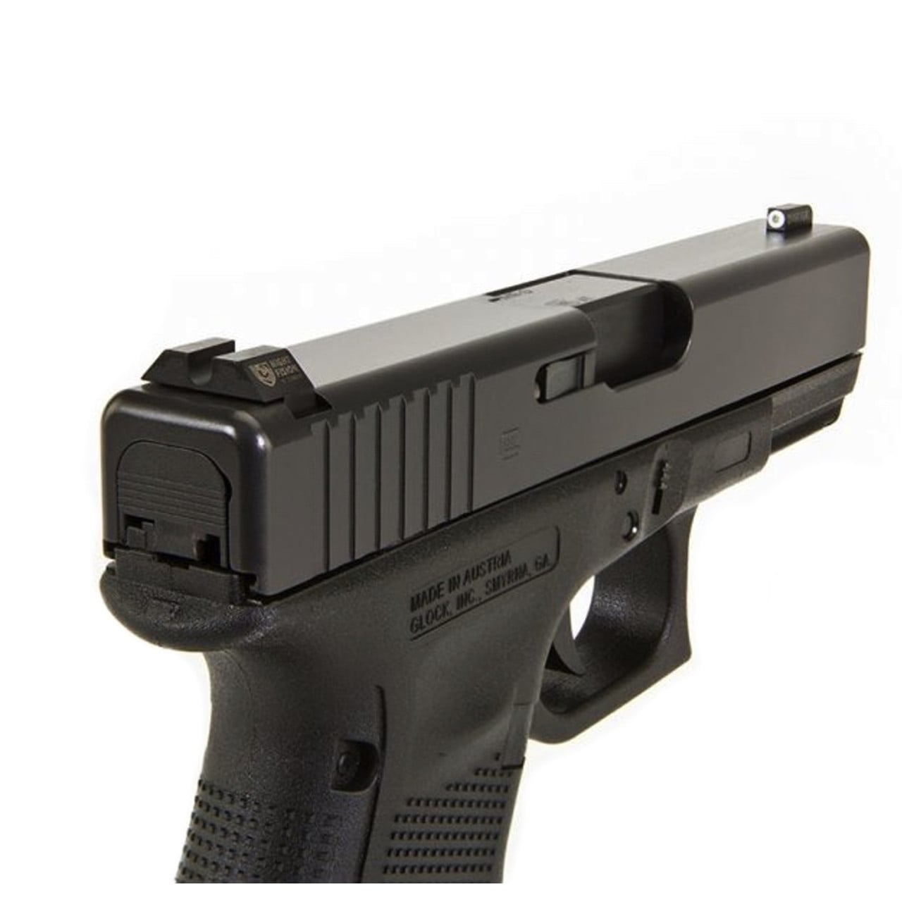 Night Fision Night Sight Set Glock 20/21/40 White Front U Notch Blank Rear Black Nitride