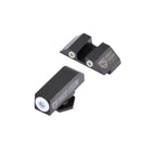 Night Fision Night Sight Set Glock 42/43/43X White Front White Rear Rings Black Nitride