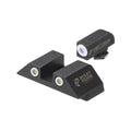 Night Fision Night Sight Set Glock 42/43/43X White Front White Rear Rings Black Nitride