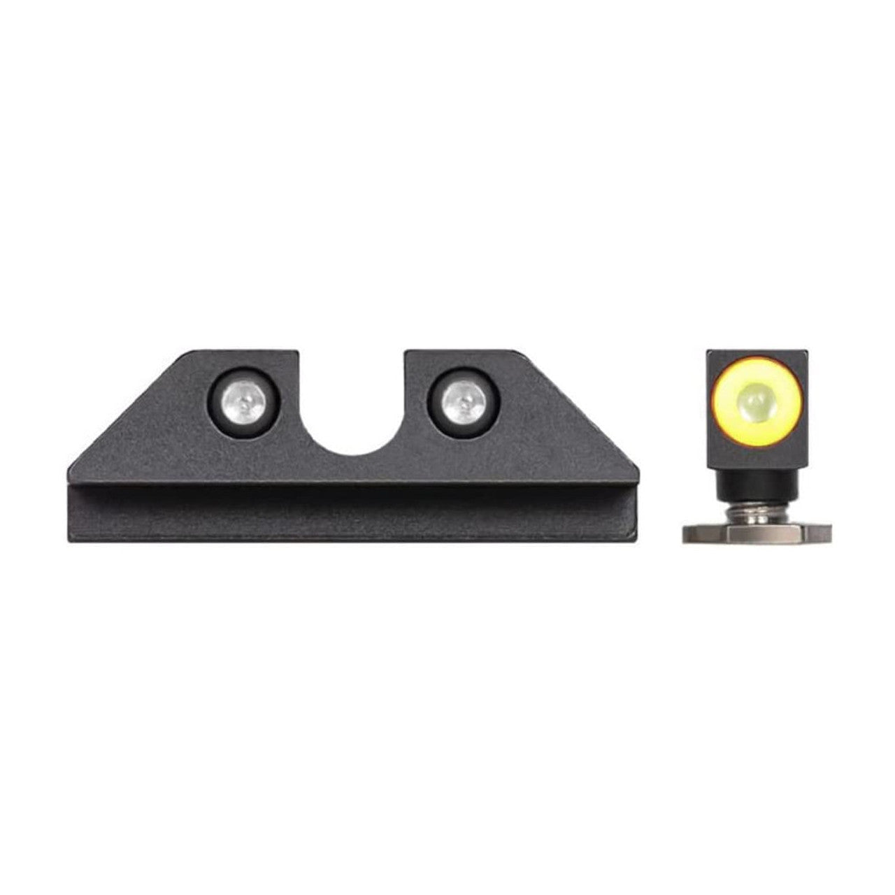 Night Fision Night Sight Set Glock 42/43/43X Yellow Front U Notch Rear Black Nitride