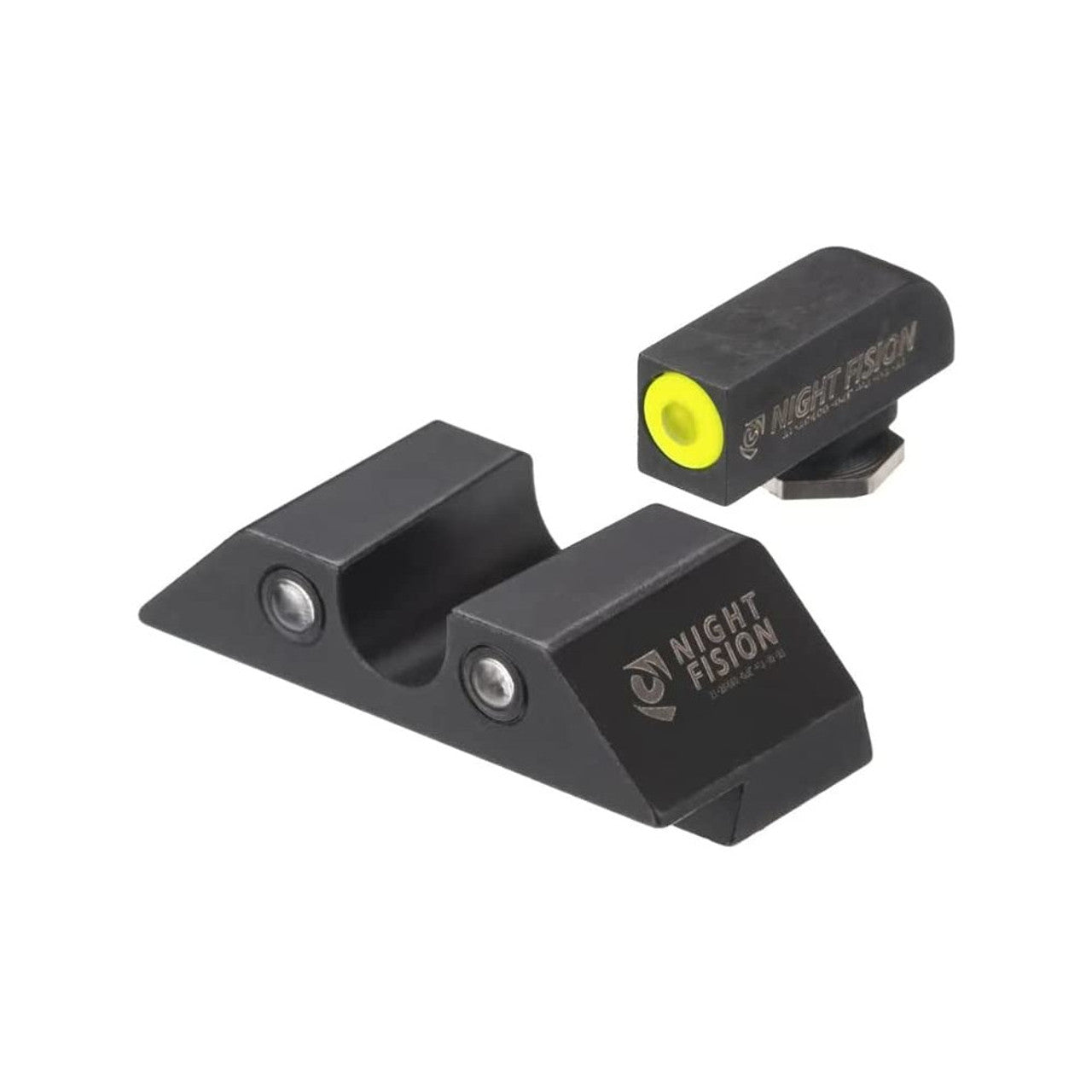 Night Fision Night Sight Set Glock 42/43/43X Yellow Front U Notch Rear Black Nitride